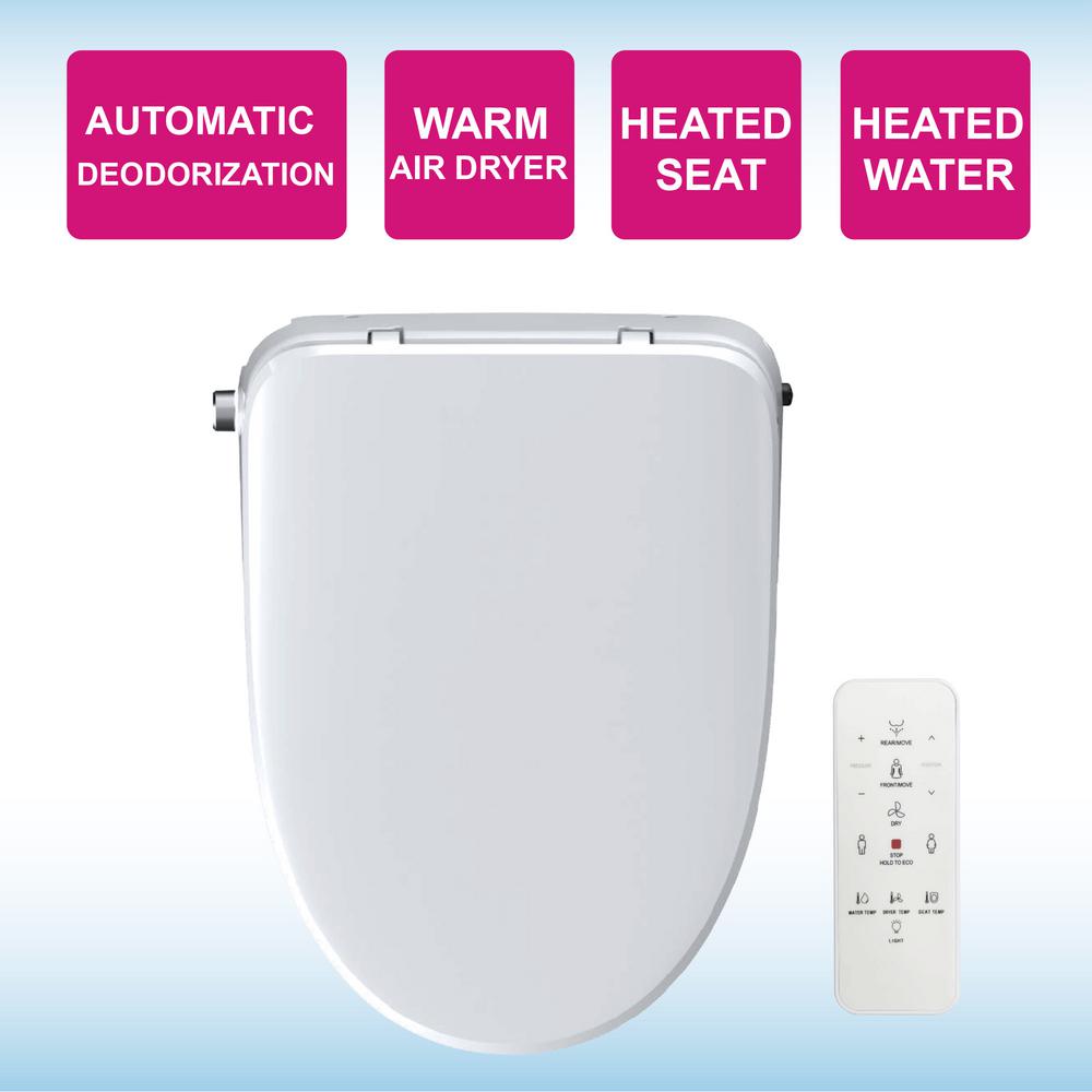 WOODBRIDGE Mammoth Electric Bidet Seats for Elongated Toilet with