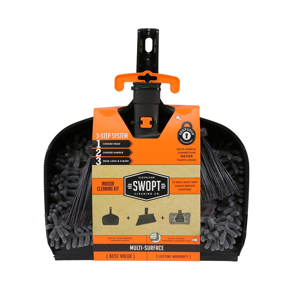 Swopt 12 inch Dust Pan Cleaning Set with Standard Angle Broom Head and 12 inch... by Swopt