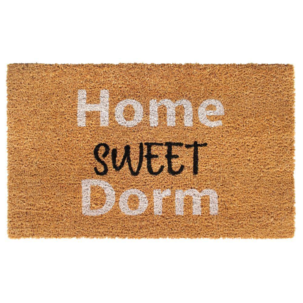 Natural White 18 in. x 30 in. Home Sweet Dorm Door MatDM10001 The Home Depot