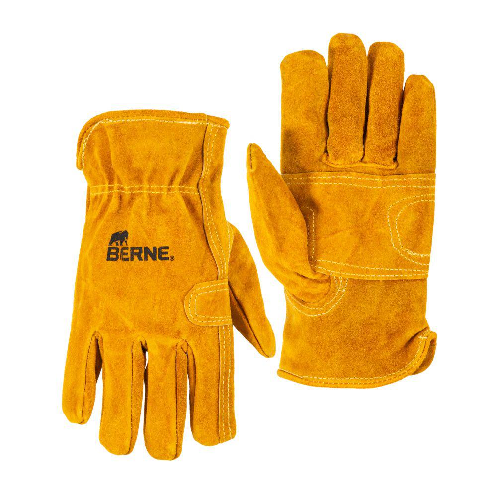 UPC 092021369907 product image for Berne XX-Large Gold Classic Leather Work Gloves (1-Pack), Men's | upcitemdb.com