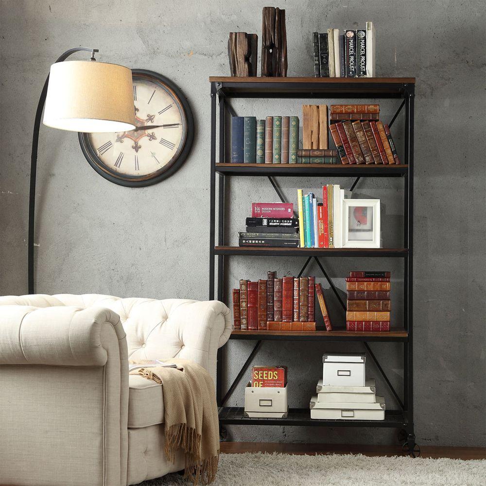 HomeSullivan Cabella Distressed Ash Open Bookcase40509912L The Home