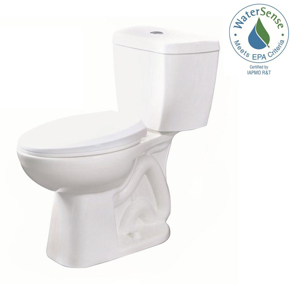 Toilets Toilet Seats Bidets The Home Depot 2 Piece 0 8 Gpf Ultra High Efficiency Single Flush Elongated Toilet Featuring Stealth