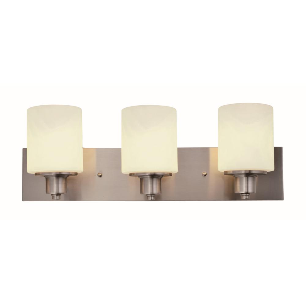 Design House Dane 3 Light Satin Nickel Vanity Light 578831 The Home Depot