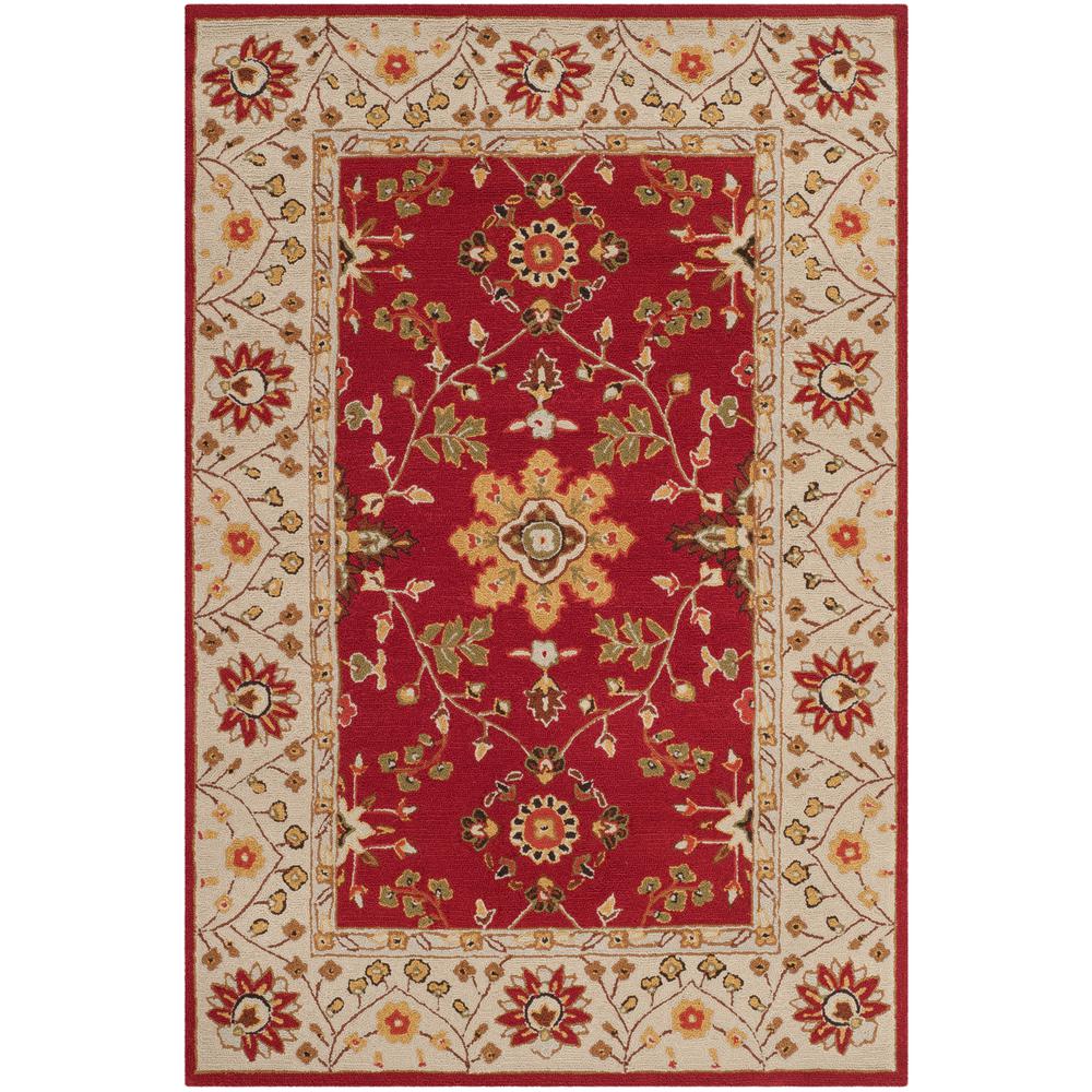 Safavieh Easy Care Red Ivory 4 Ft X 6 Area Rug - Safavieh Ivory And Red Area Rug Safavieh Easy Care Red Ivory 4 Ft X 6 Area Rug - Safavieh Ivory And Red Area Rug
