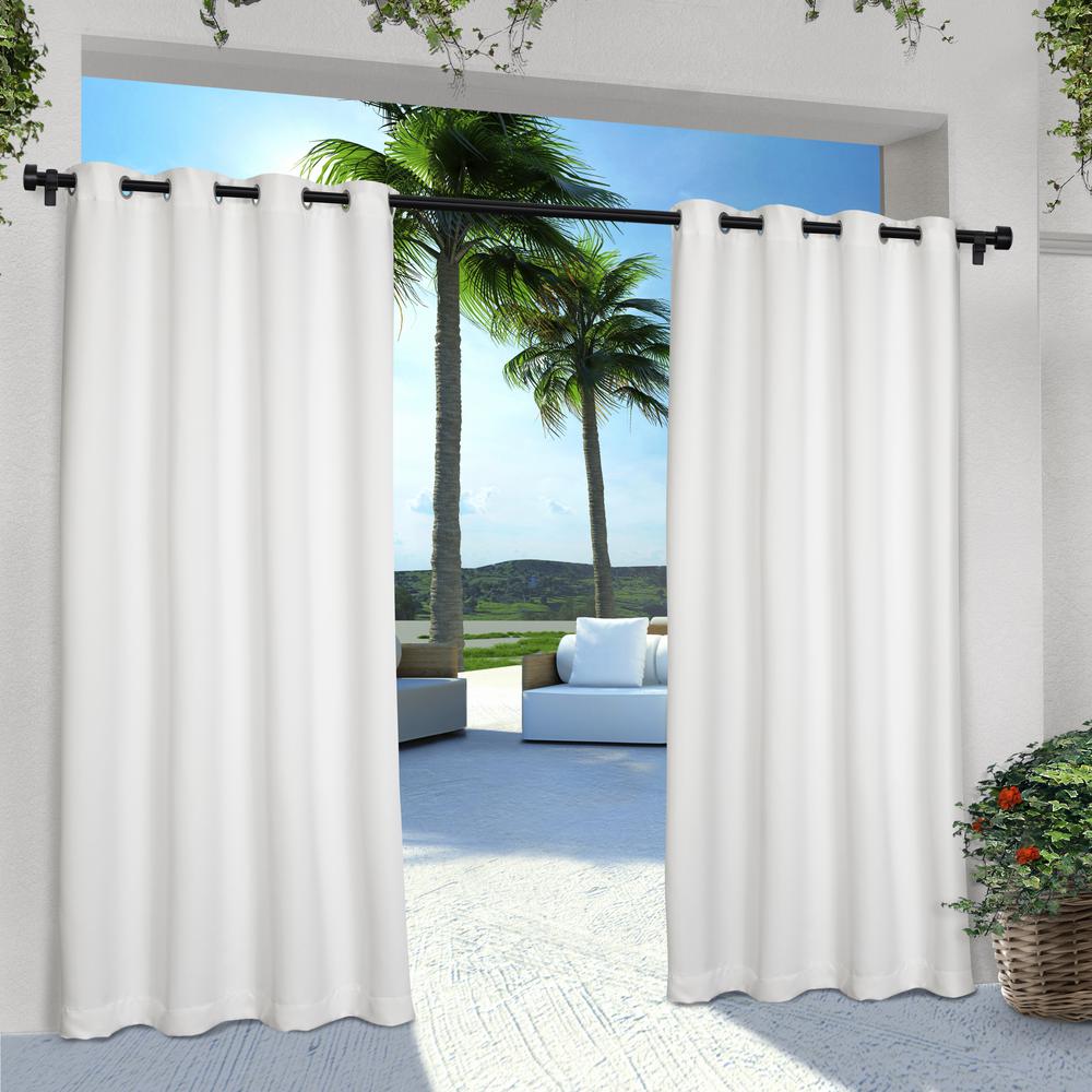 Indoor Outdoor Solid 54 In W X 108 In L Grommet Top Curtain