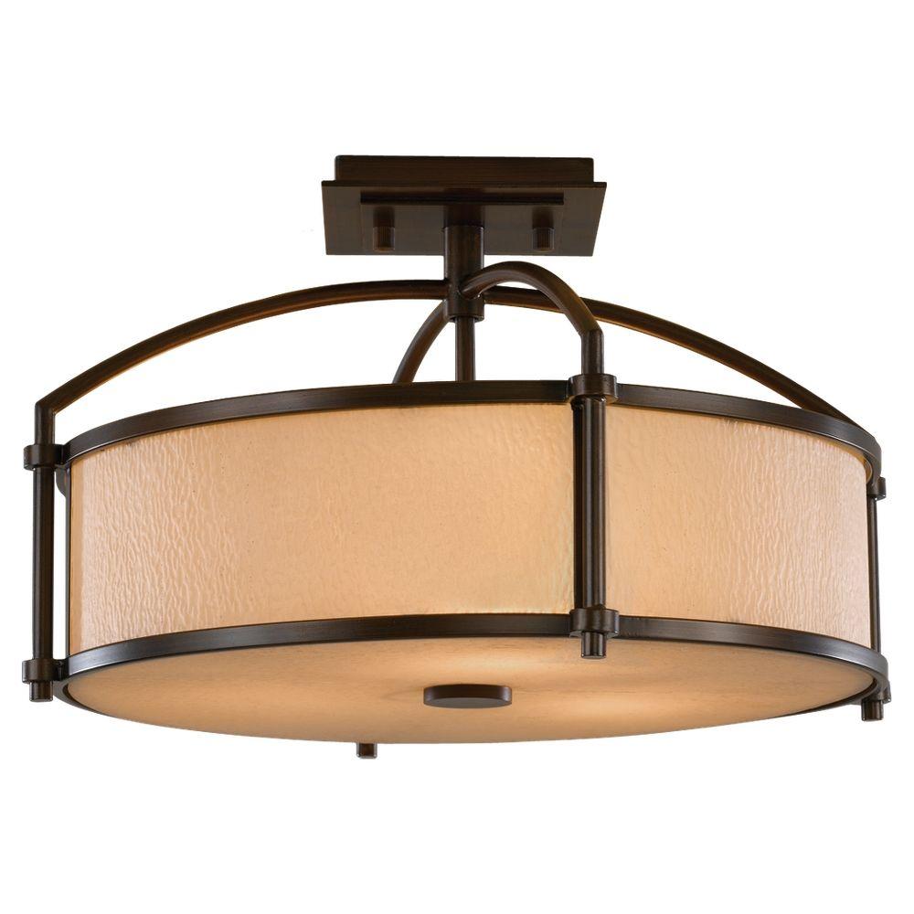 Feiss Preston 3Light Heritage Bronze SemiFlush MountSF270HTBZ The