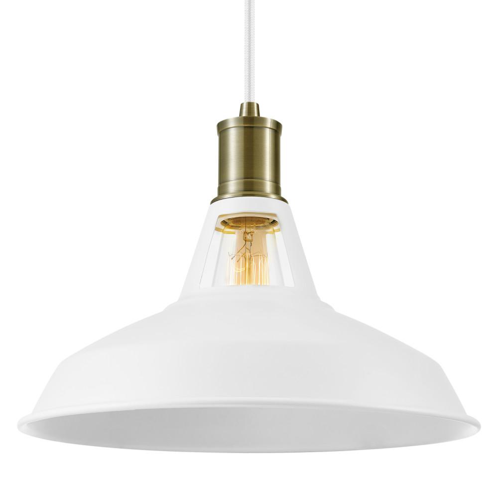 Globe Electric Leigh 1 Light Pendant White Matte Finish Brushed Brass Accents Cloth Cord 60266 The Home Depot - Brass Pendant Light Cloth Cord Globe Electric Leigh 1 Light Pendant White Matte Finish Brushed Brass Accents Cloth Cord 60266 The Home Depot - Brass Pendant Light Cloth Cord