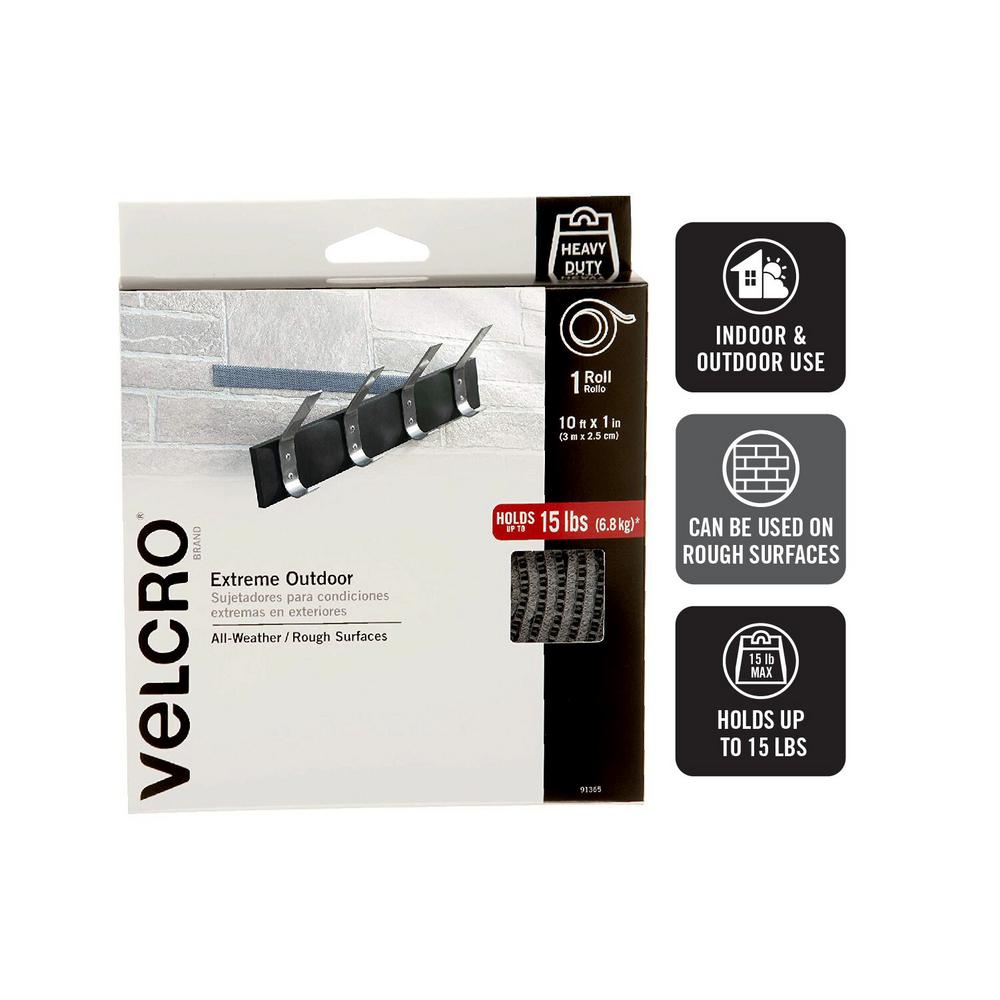 Clear High Temp x 3//4in. Double Sided 5ft Velcro Power Foam Tape