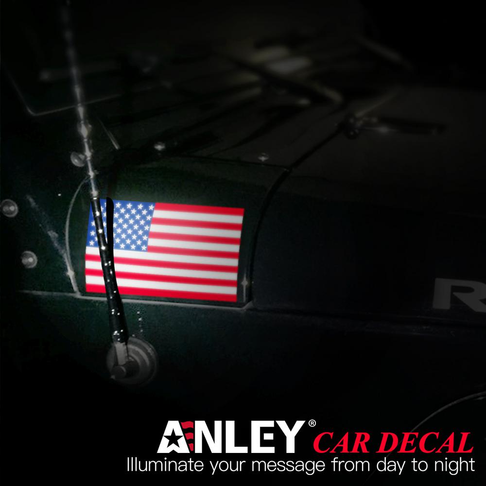 Anley 5 In X 3 In American Us Flag Decal Patriotic Stars