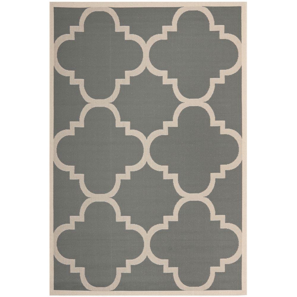 Safavieh Courtyard Gray/Beige 8 ft. x 11 ft. Indoor/Outdoor Area Rug