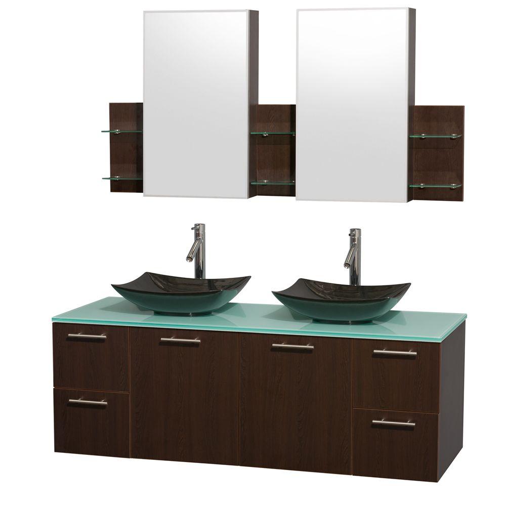 Wyndham Collection Amare 60 in. Double Vanity in Espresso ...