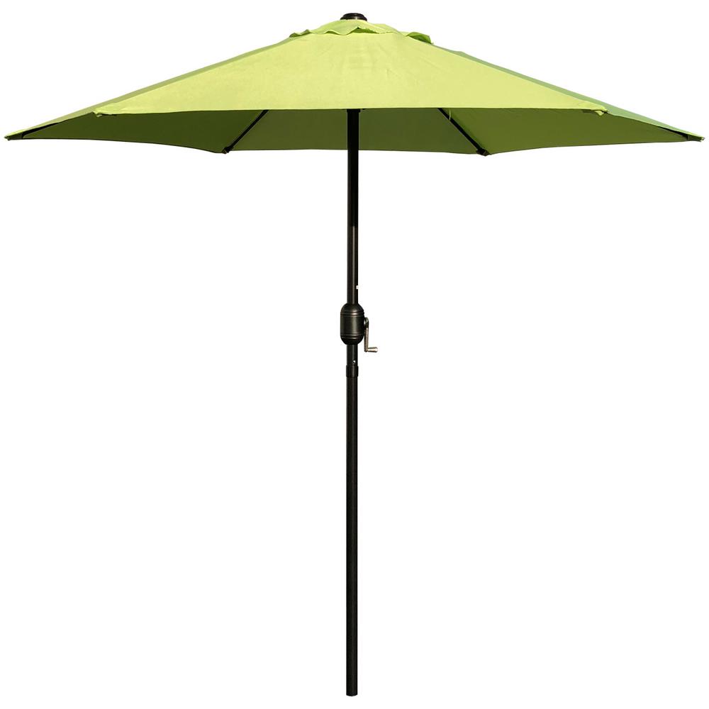 Maypex 7.5 ft. Steel Crank Market Patio Umbrella in Lime Green300001G