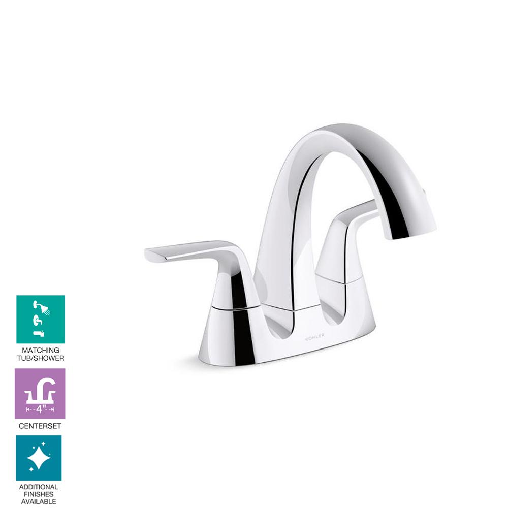 Kohler Elmbrook 4 In Centerset 2 Handle Bathroom Faucet Centerset 2 Handle Bathroom Faucet