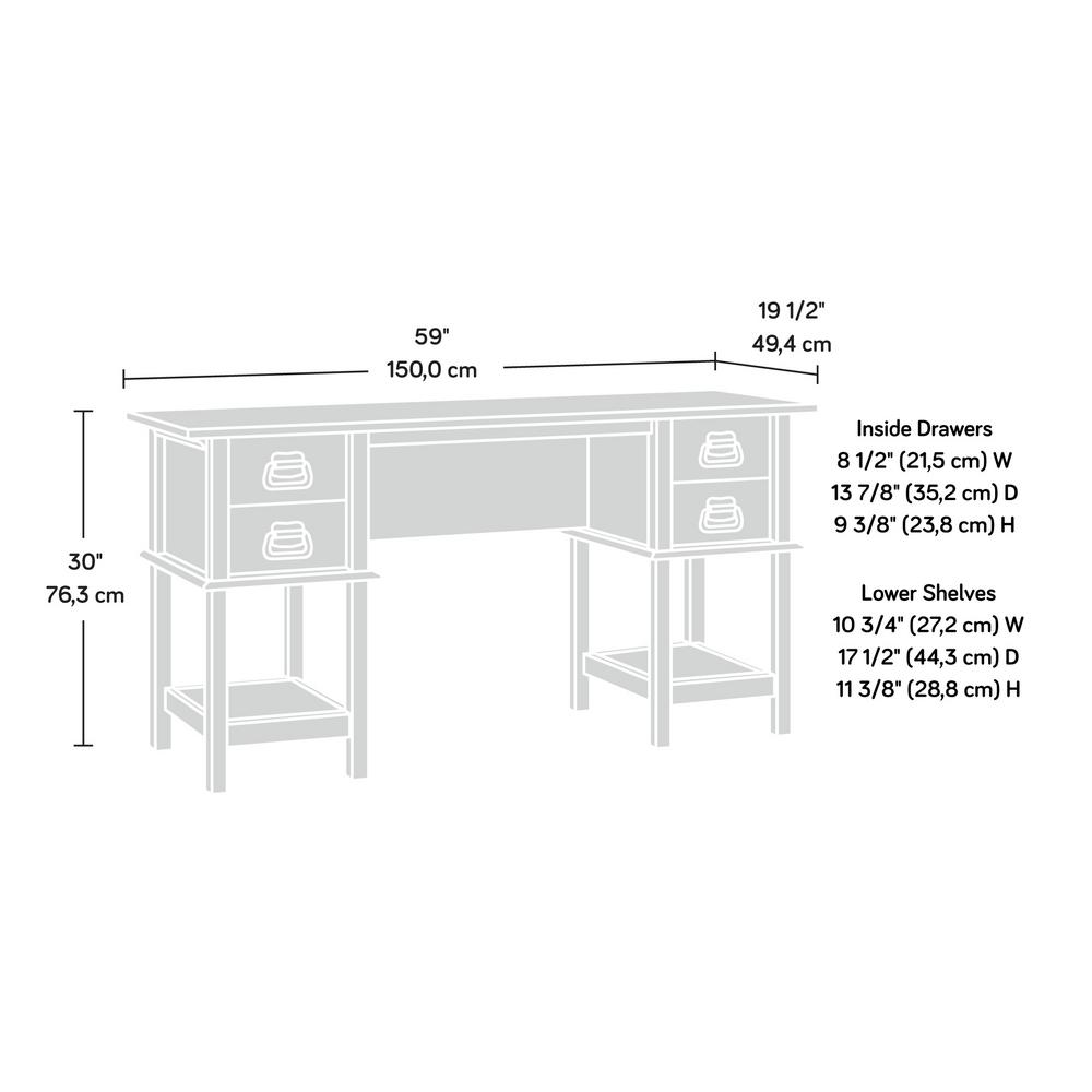 Sauder Viabella Collection Curado Cherry Desk 420760 The Home Depot