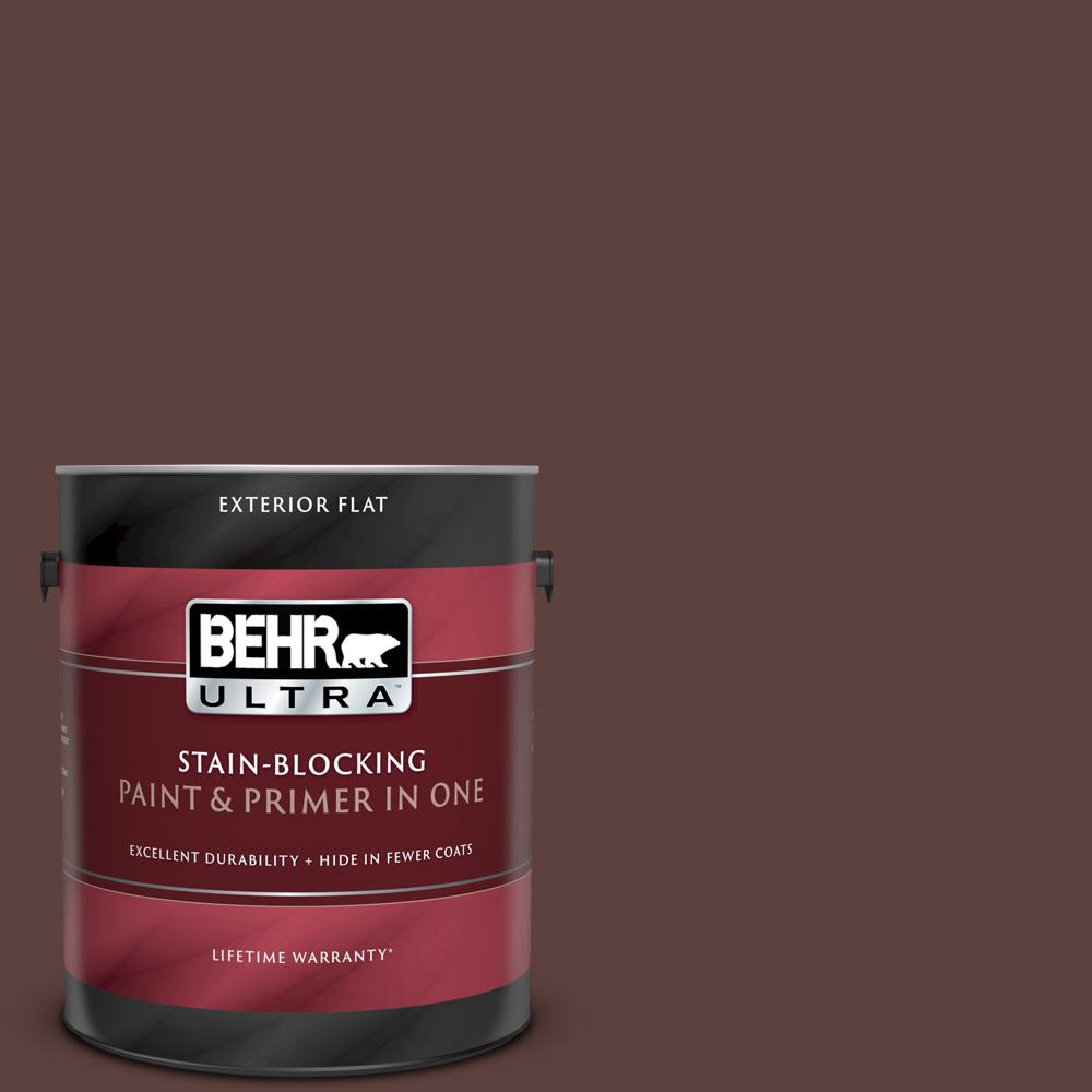 BEHR ULTRA 1 gal. 710B7 Rich Mahogany Flat Exterior