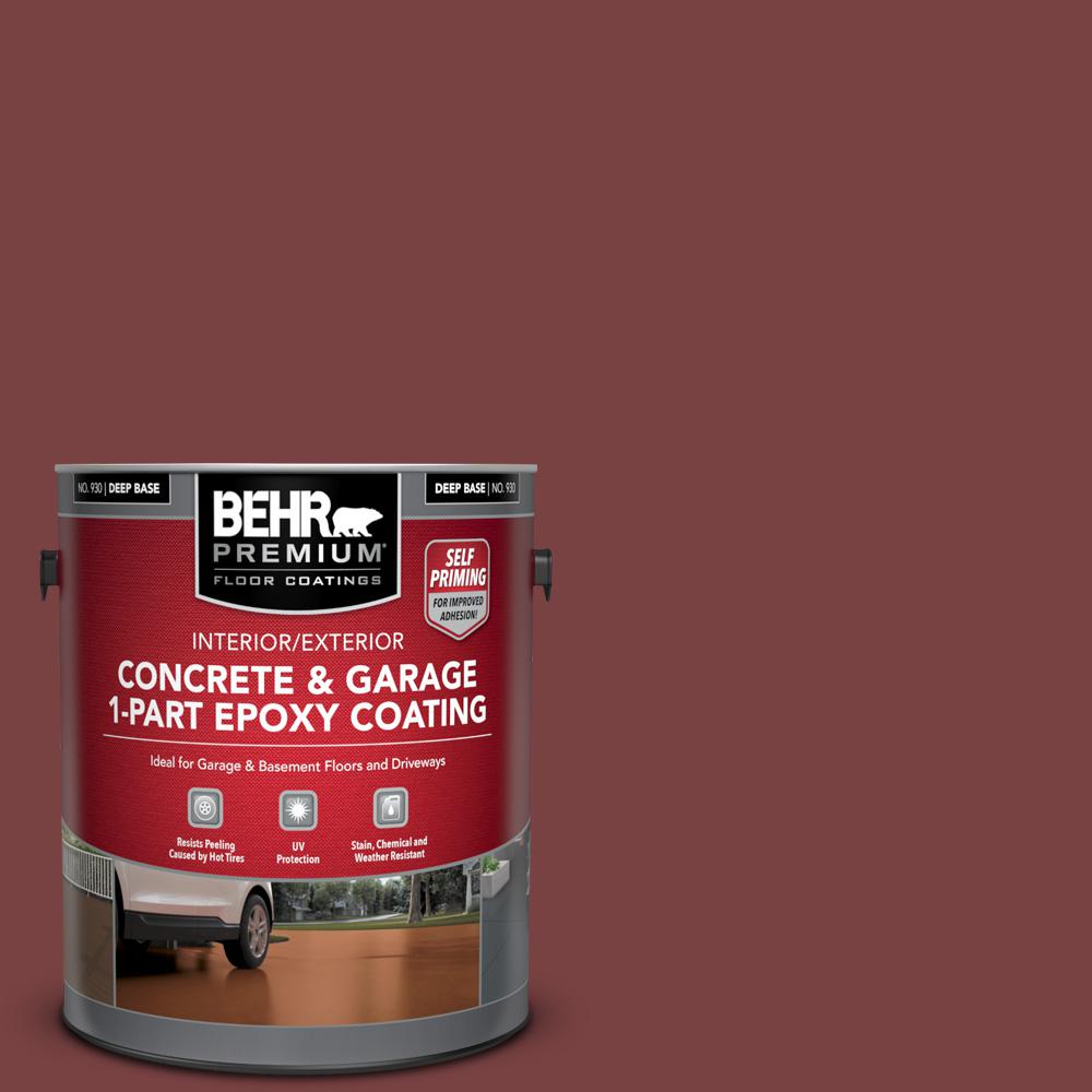 BEHR PREMIUM 1 gal. #PPF-01 Tile Red Self-Priming 1-Part Epoxy Satin