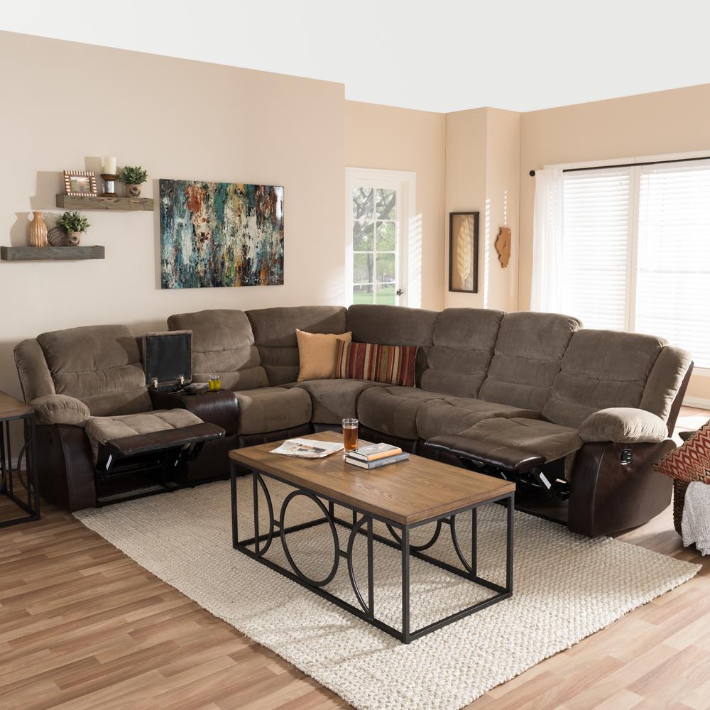 Baxton Studio Robinson 4 Piece Contemporary Taupe Fabric 4 Piece Contemporary Taupe Fabric