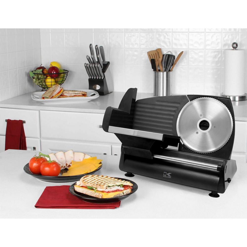 KALORIK Professional Style 180 W Black Stainless Steel Food Slicer AS