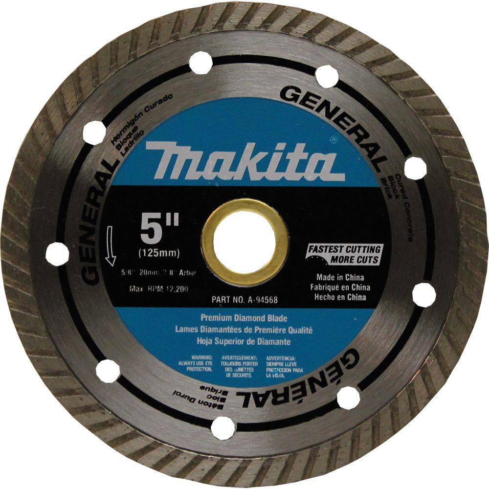 Makita 5 in. Steel Turbo General Purpose Diamond Blade-A-94568 - The ...