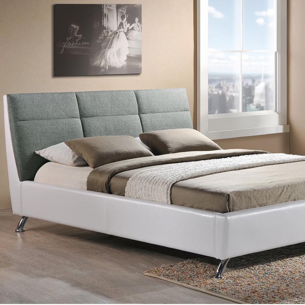 Home Decorators Collection Chennai White Wash King Platform Bed