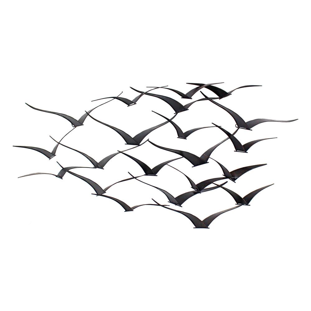 Darla Brown Metal Birds Wall Decor 8605 The Home Depot Darla Brown Metal Birds Wall Decor