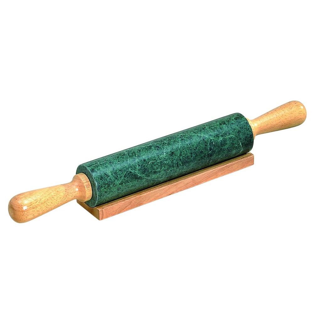 Creative Home Deluxe Green Marble Rolling Pin74221 The Home Depot