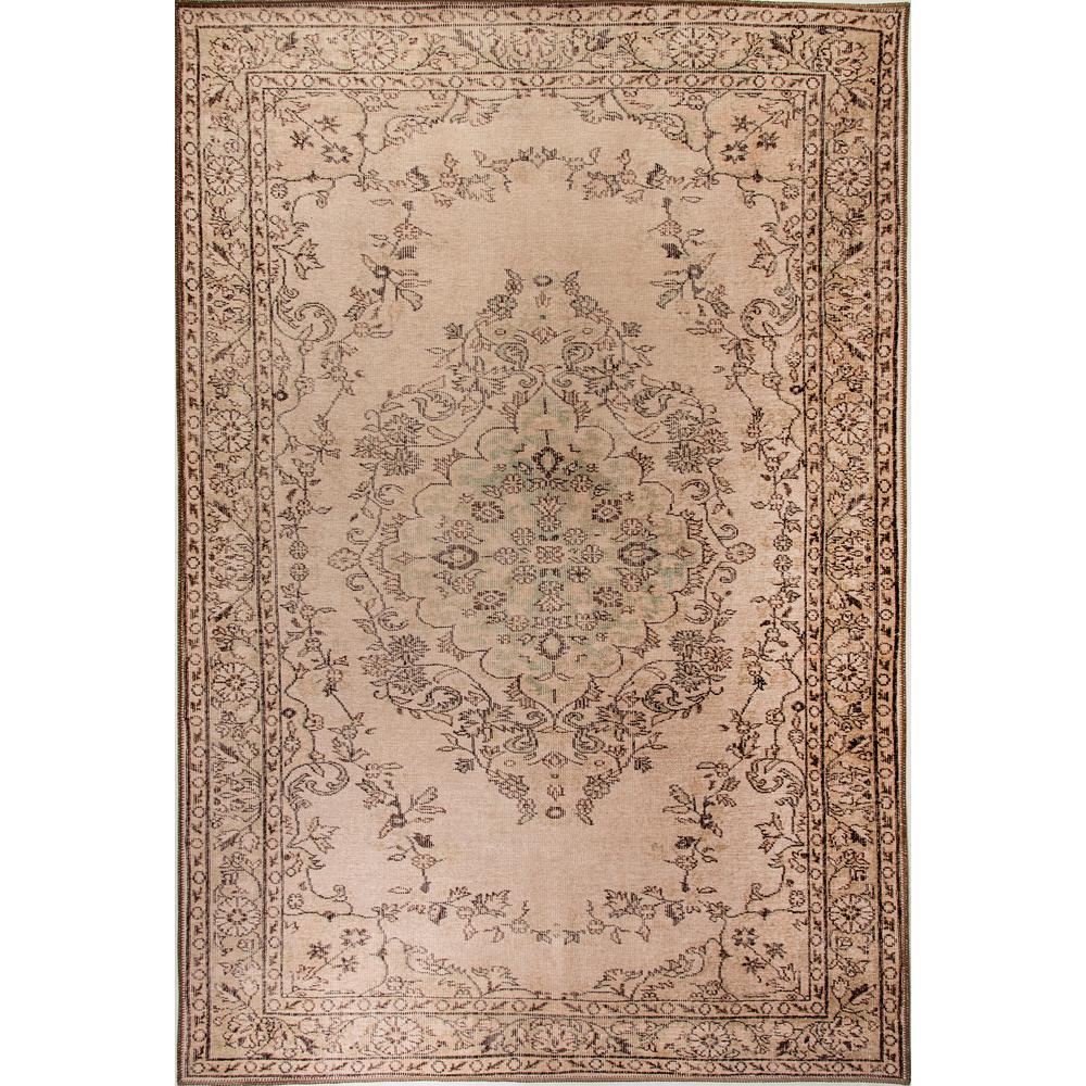 Rizzy Home Bellevue Collection Beige Striped 5 ft. 3 in. x 7 ft. 7 in