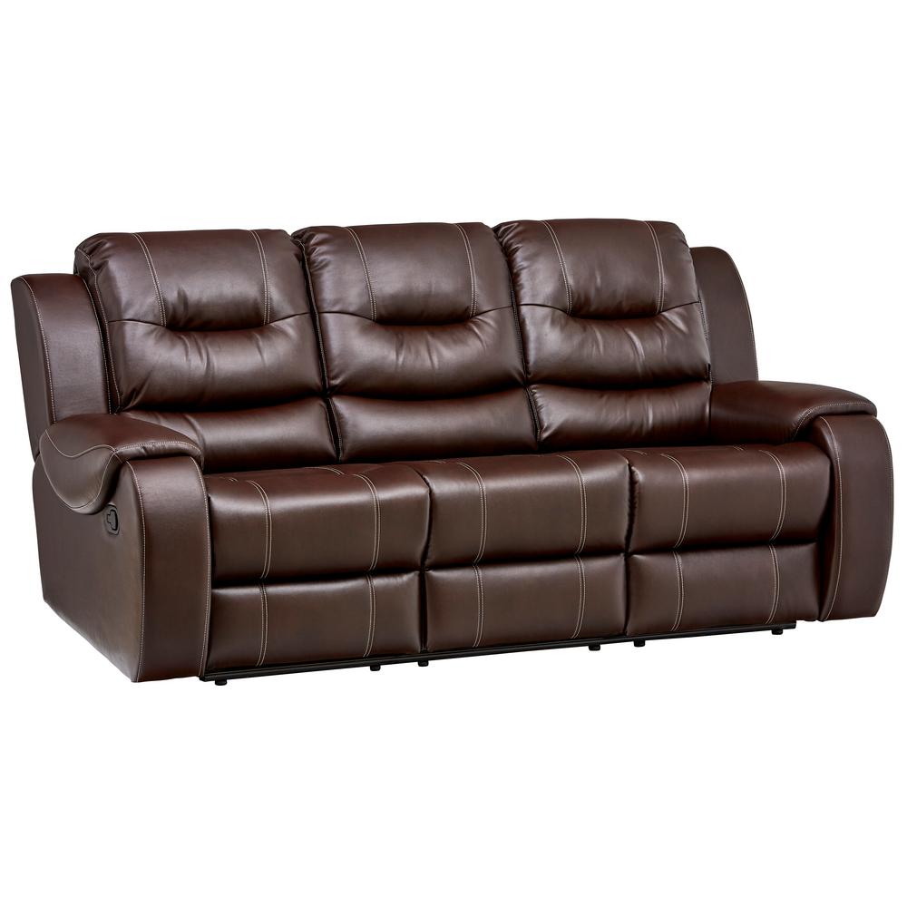 Cambridge Clark Umber Double Reclining Sofa 9850rs Um The Home Depot Cambridge Clark Umber Double Reclining Sofa