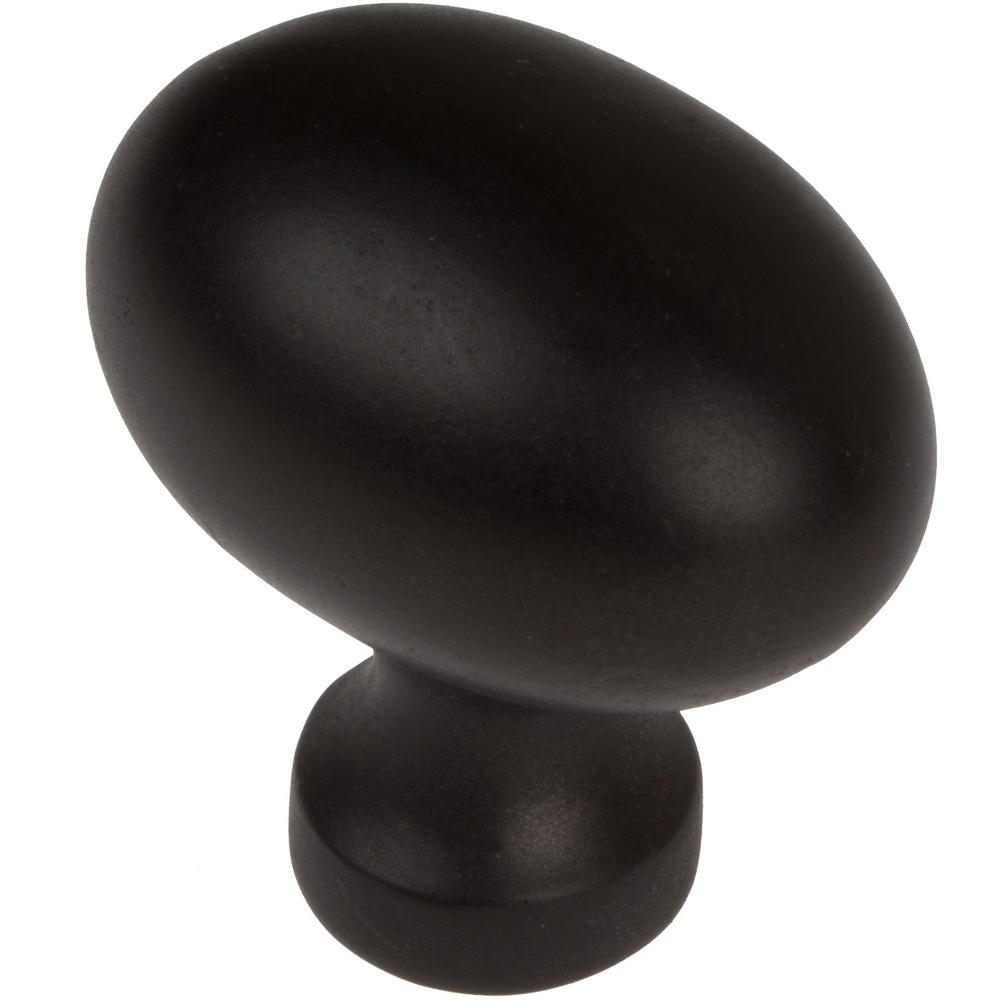 Richelieu Hardware 1-1/8 in. Matte Black Contemporary and Modern Knob ...