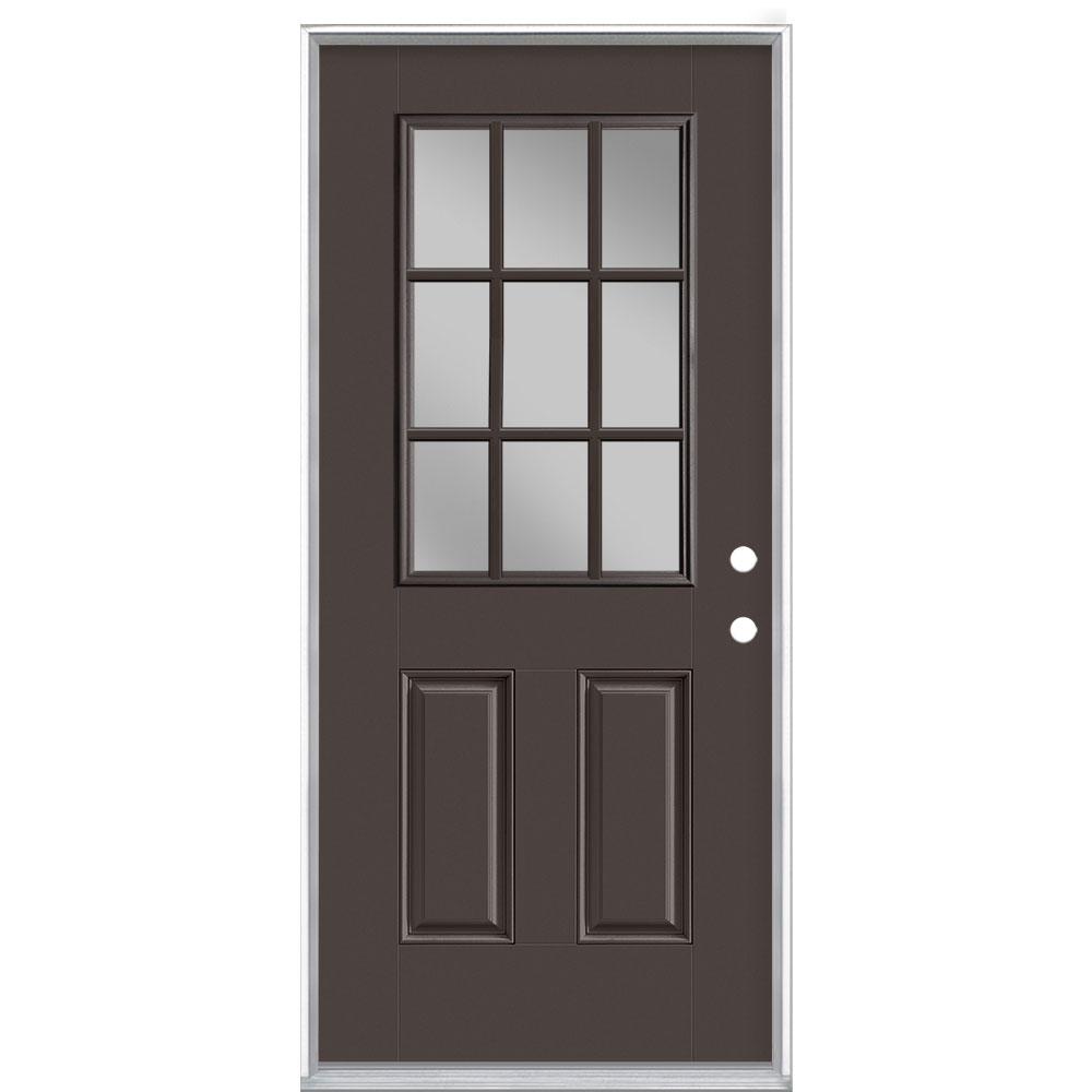 2 Panel Dark Brown 4 Exterior Prehung Exterior Doors