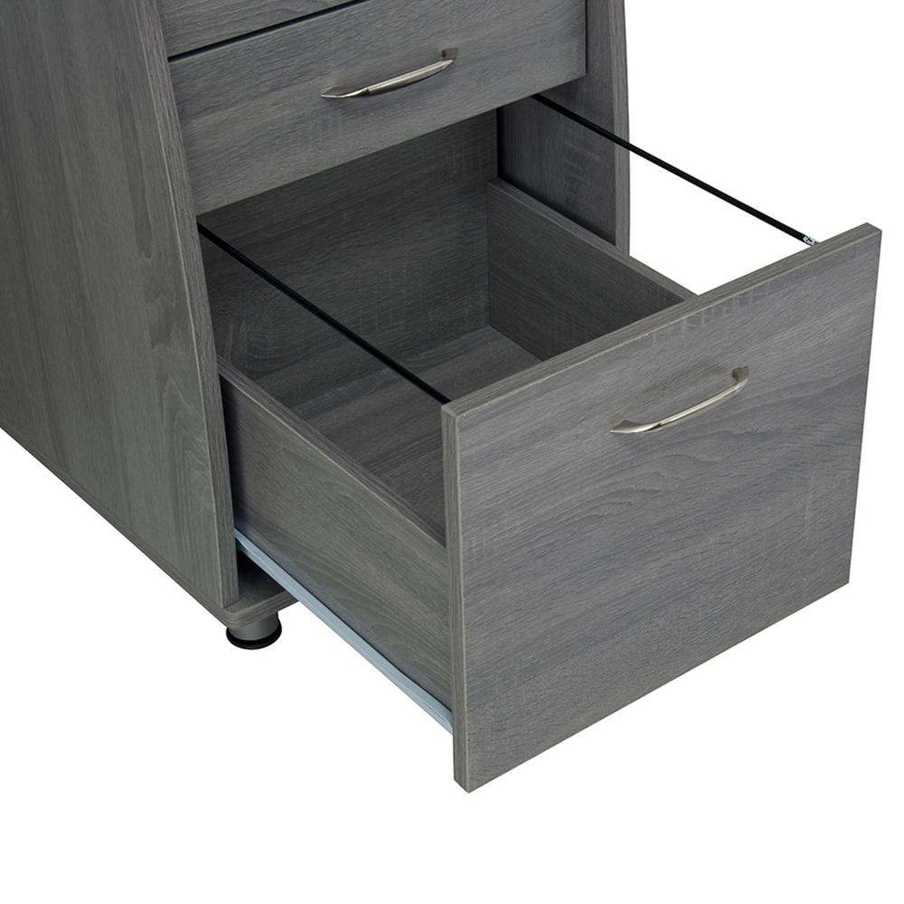 Techni Mobili Grey Complete Workstation Computer Desk With Storage