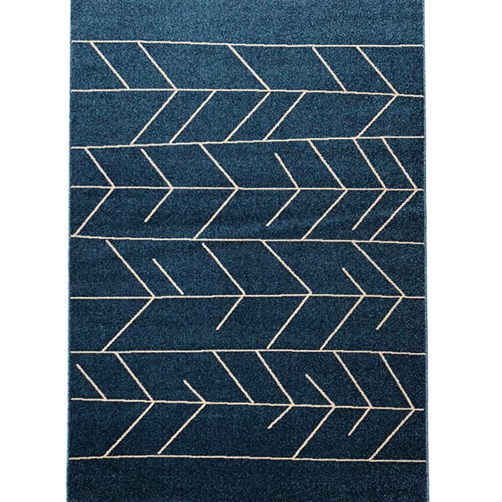 nuLOOM Rosanne Geometric Herringbone Blue 5 ft. x 8 ft. Area Rug