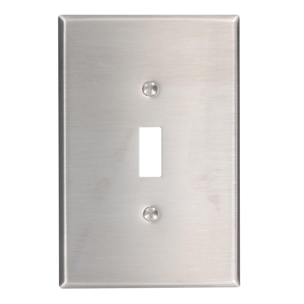 Leviton 1 Gang Toggle Oversized Stainless Steel Wall Plate 84101 40 The Home Depot - Stainless Steel Wall Plates Home Depot Leviton 1 Gang Toggle Oversized Stainless Steel Wall Plate 84101 40 The Home Depot - Stainless Steel Wall Plates Home Depot