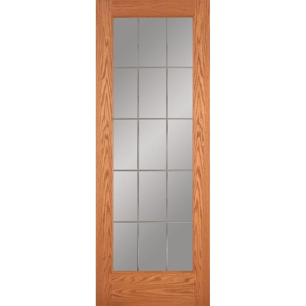 Feather River Doors 36 In X 80 15 Lite Illusions Woodgrain Feather River Doors 36 In X 80 15 Lite Illusions Woodgrain Unfinished Oak