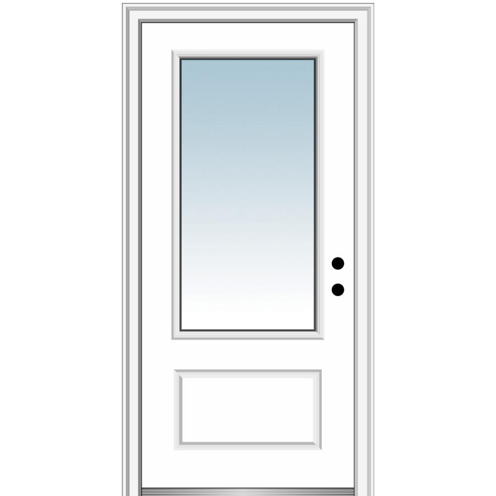 Mmi Door 36 In X 80 In Left Hand Inswing 3 4 Lite Clear 1 Panel