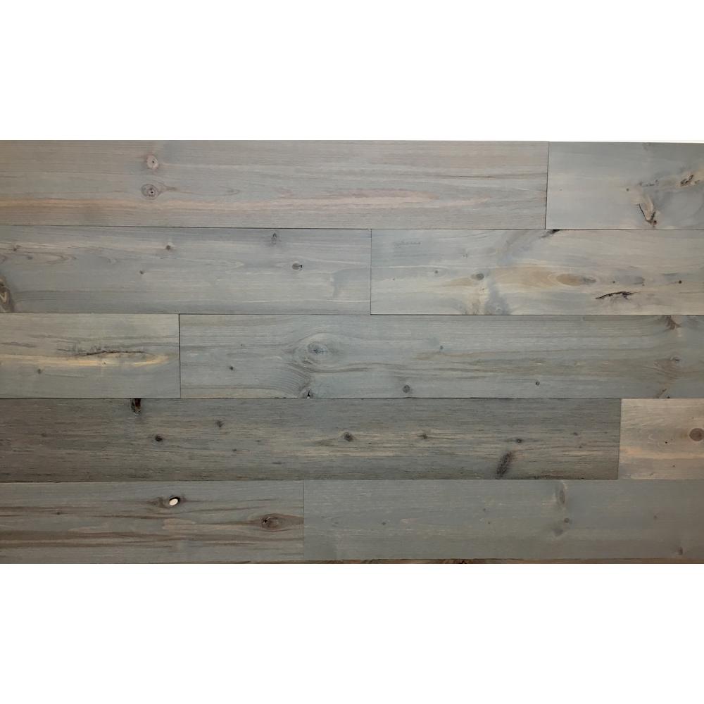 Timberchic Driftwood 4 In Peel And Stick Wall Applique Panels 20 Sq   Gray Timberchic Decorative Paneling 234 64 1000 