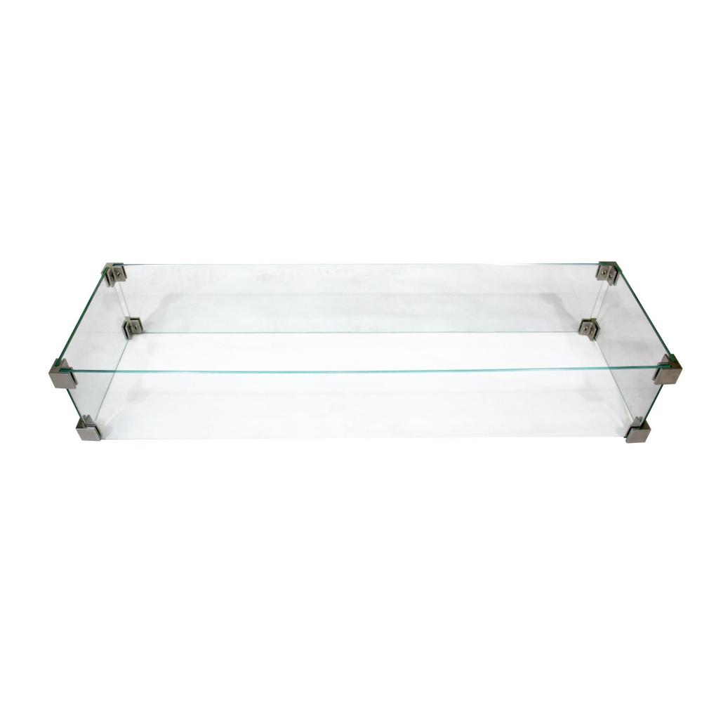 Elementi Hampton 43 In Fire Pit Windscreen Ofg139 Ws The Home Depot