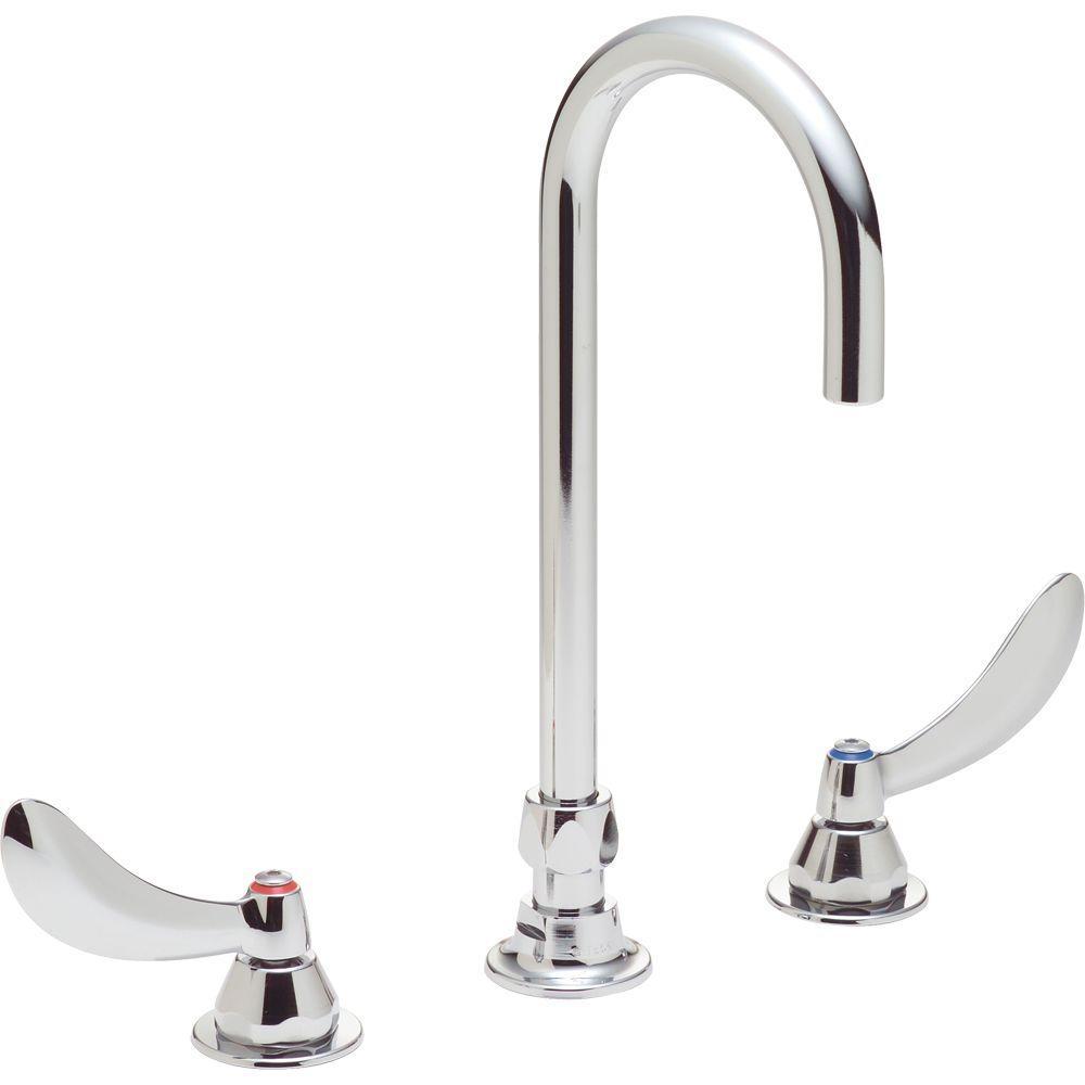 Delta Commercial 2 Handle Kitchen Faucet In Chrome With Gooseneck