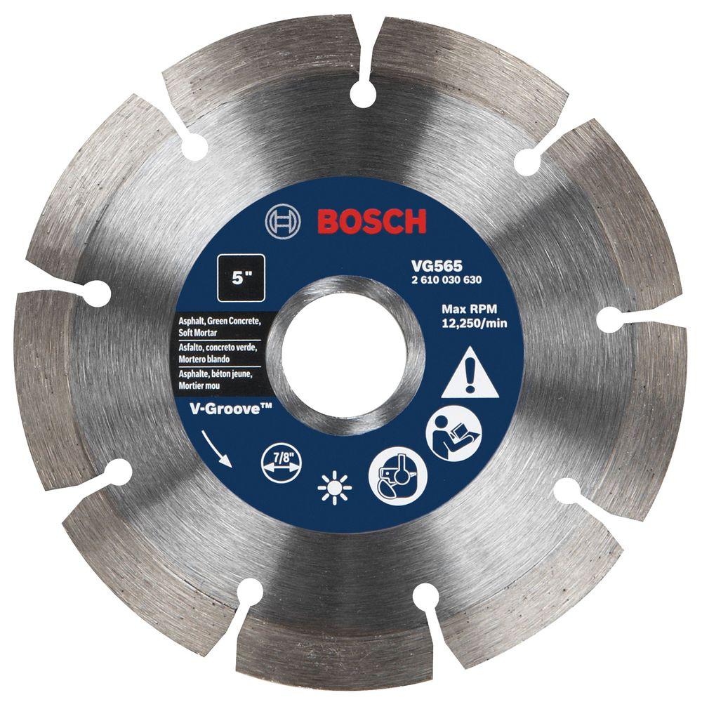 Bosch 5 in. Segmented Rim VGroove Diamond Blade for Soft Materials