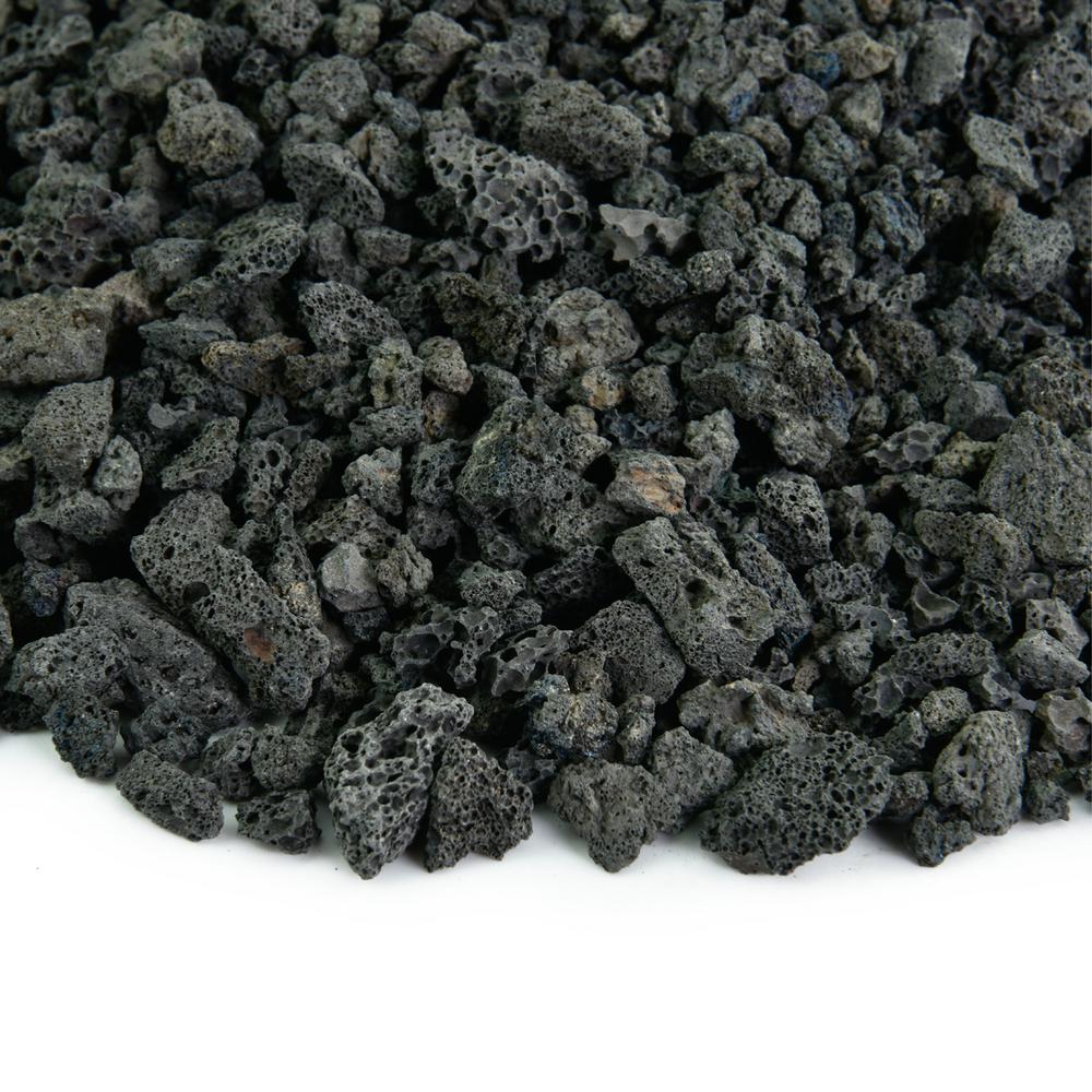 Fire Pit Essentials 10 Lbs Black Lava Rock 3 8 In 01 0355 The Home Depot