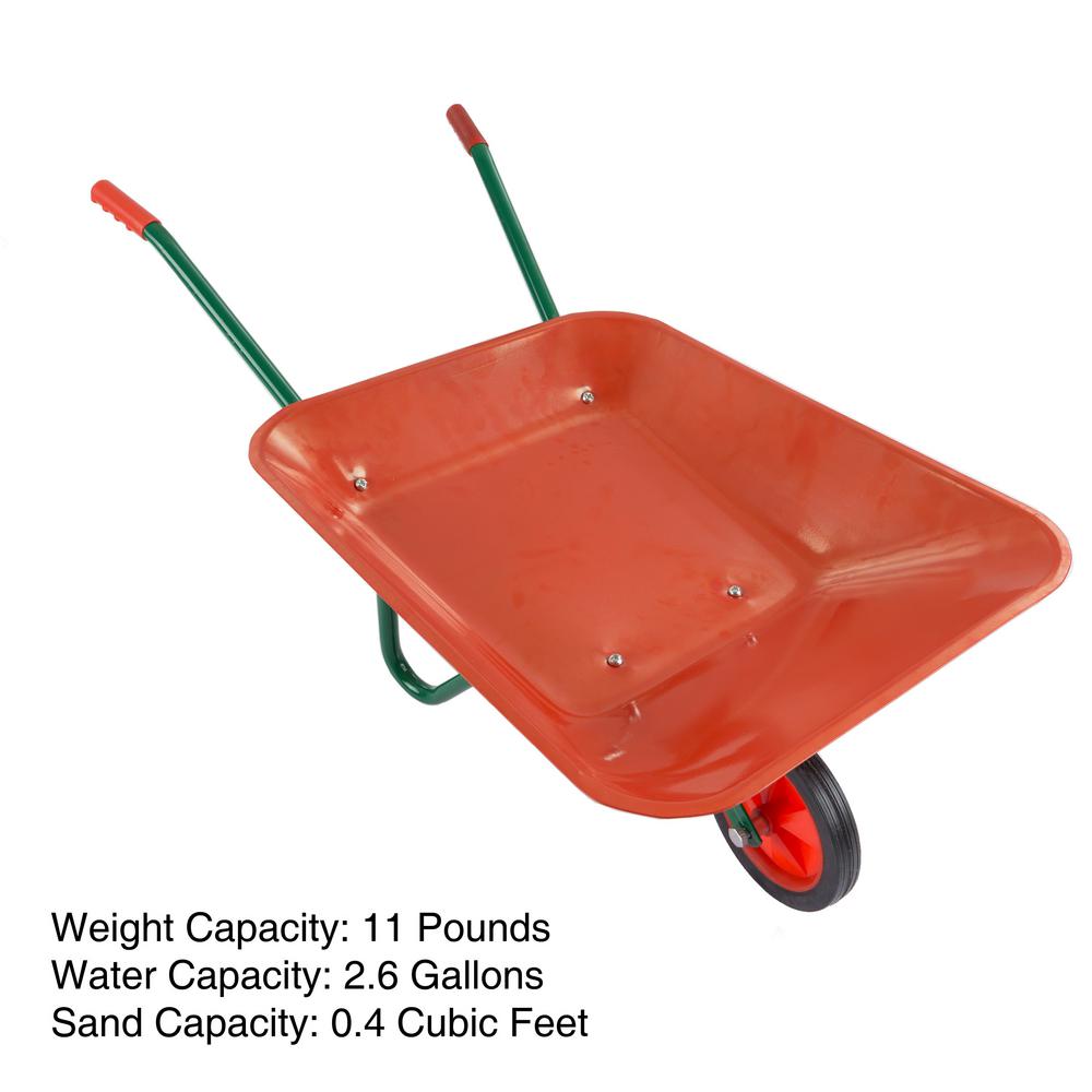 child size metal wheelbarrow