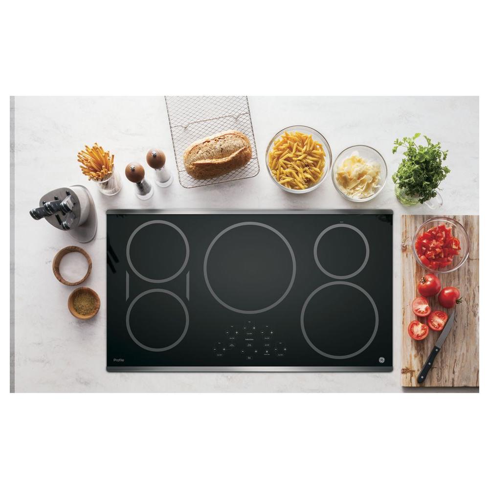 Ge Profile 36 In Electric Induction Cooktop In Stainless Steel