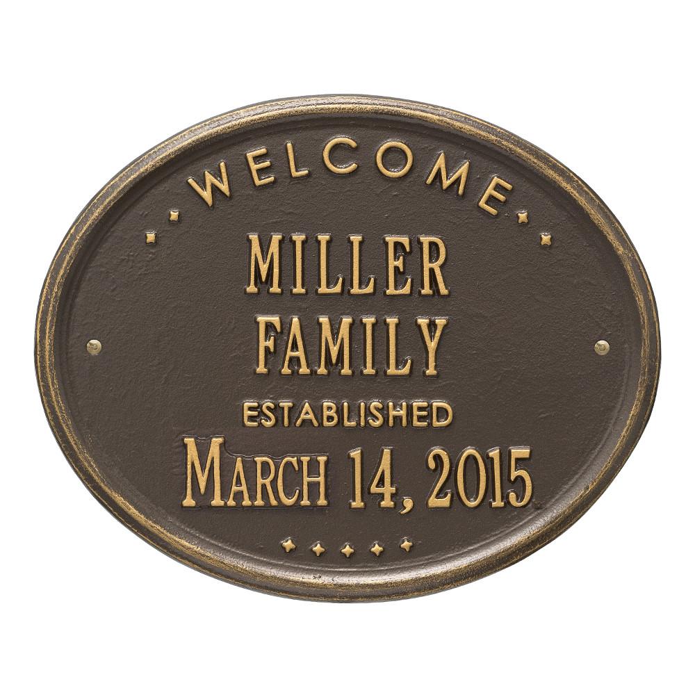 Oval Family Established Personalized Plaque1398OG The Home Depot