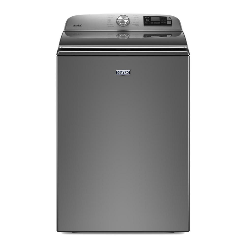 Maytag – 5.2 Cu. Ft. Top Load Washer with Extra Power Button – Metallic Slate