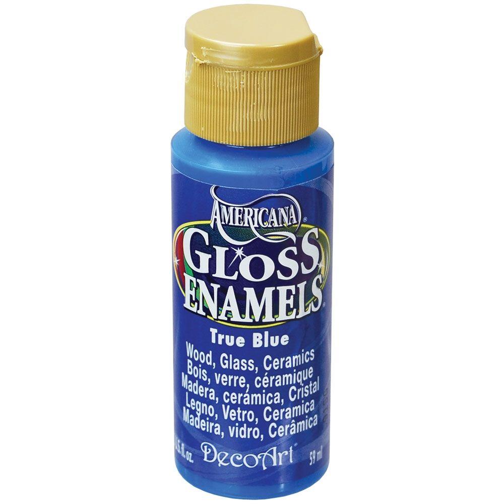 Americana 2 oz. True Blue Gloss Enamel PaintDAG3630 The Home Depot