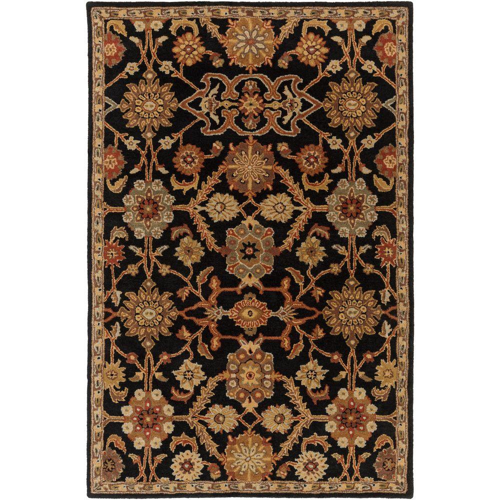 Black Area Rugs The Home Depot Middleton Victoria Black 9 Ft X 13 Indoor Area Rug