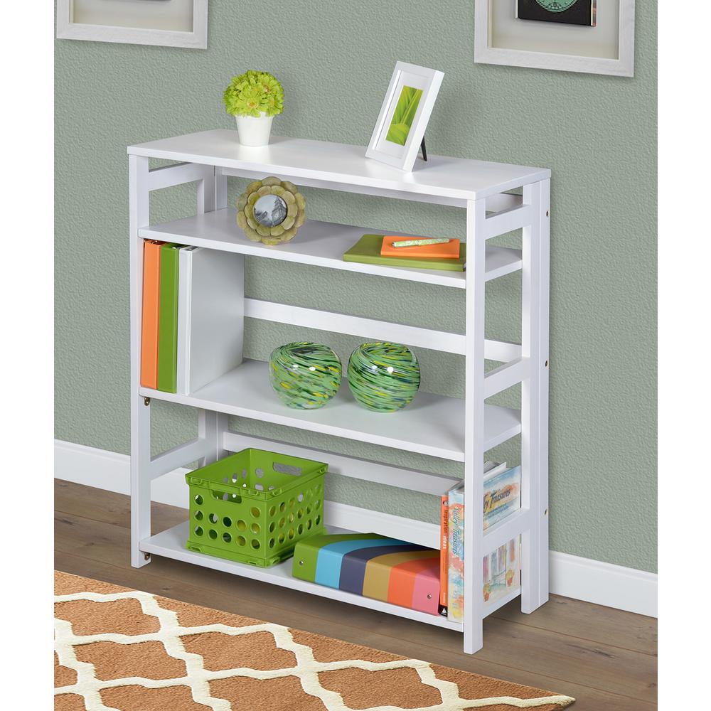 Niche Flip Flop White 3 Shelf 30 In Wide Folding Bookcase Ff3430wh Flip Flop White 3 Shelf 30 In Wide Folding Bookcase