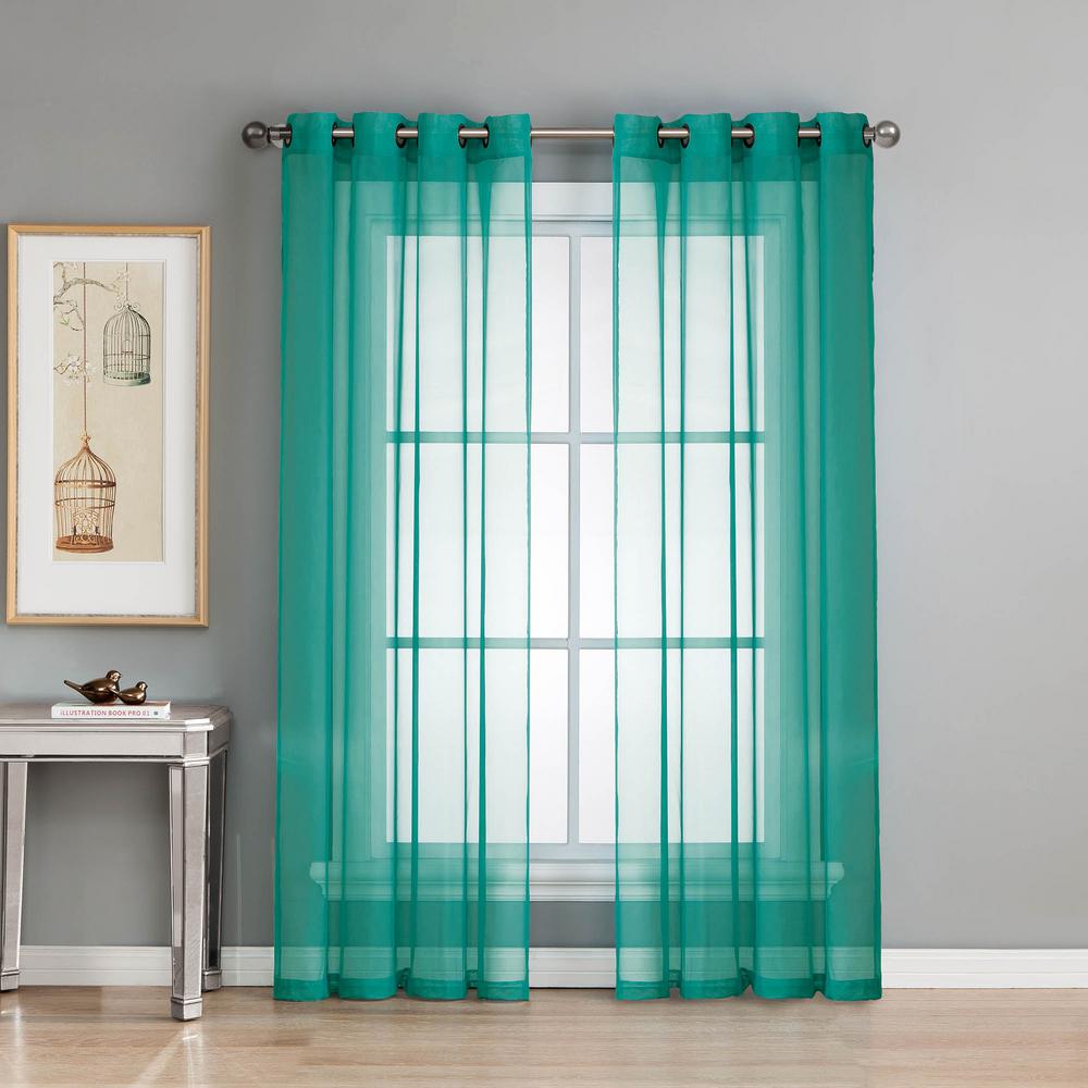 Window Elements Sheer Sheer Elegance 84 In L Grommet Curtain