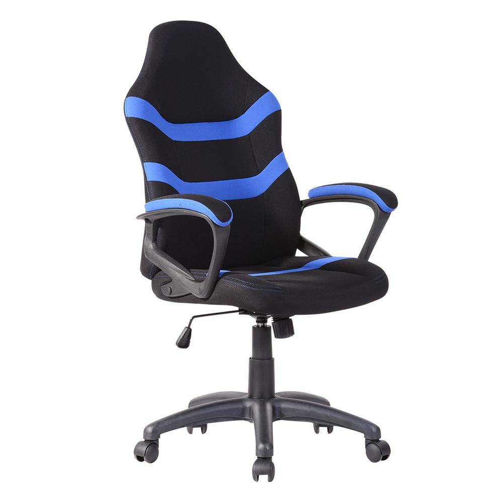 FurnitureR Blue High Back Office Racing Gaming Chair 360° Swivel