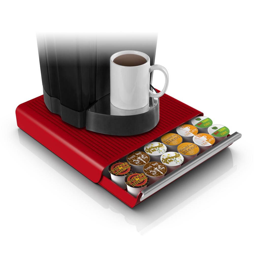 Mind Reader Hero 36 Capacity Red K Cup Storage Drawer Try02 Red